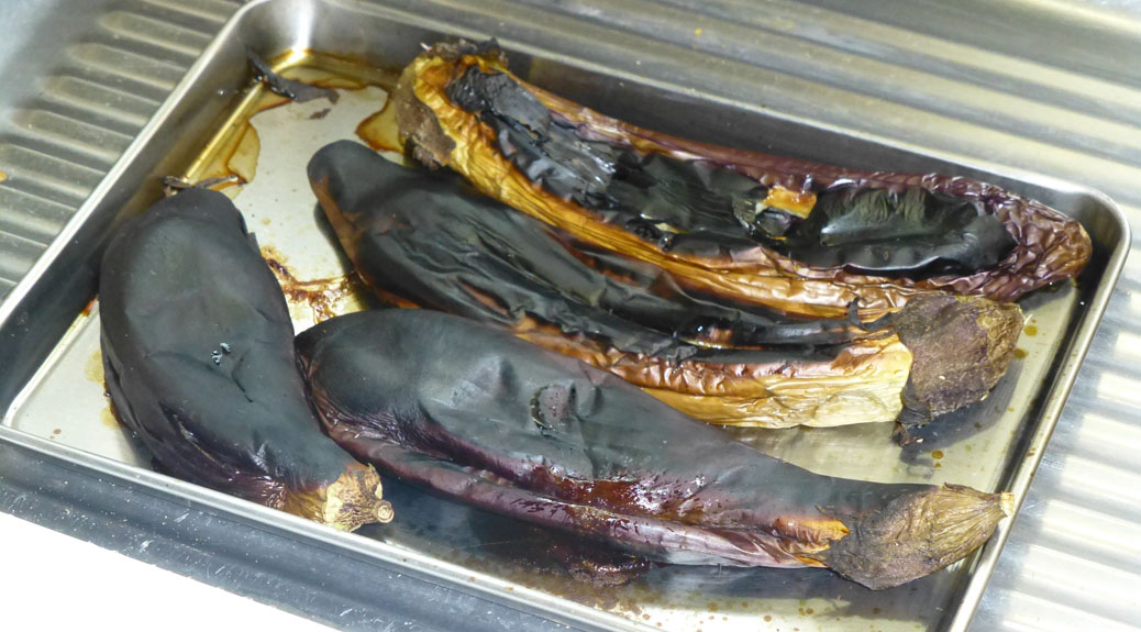 Roasted eggplants