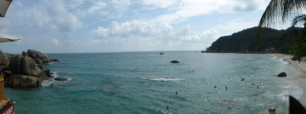 Relaxing in a cove near Lamai Beach on the east coast of Koh Samui