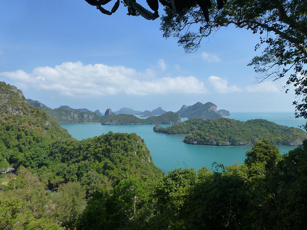 A view of Mu Ko Ang Thong National Marine Park in the Gulf of Thailand