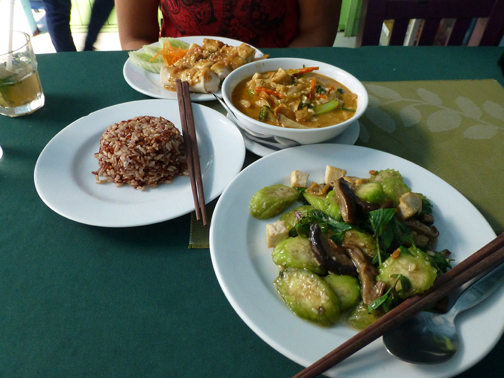 May Kaidee makes authentic Thai food that is completely vegetarian and teaches cooking classes at her restaurant in the Khao San area of Bangkok