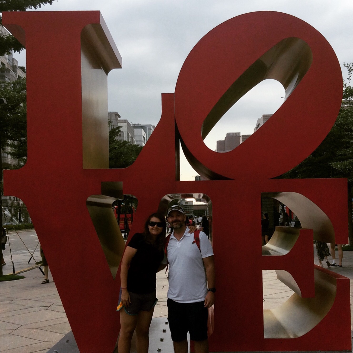 We stumbled on Taipei's version of the internationally-famous Love sculpture on the south side of Taipei 101.