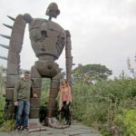 We found the robot from Castle in the Sky atop the Studio Ghibli Museum's roof