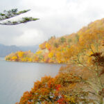 The changing colors on Lake Chuzenji