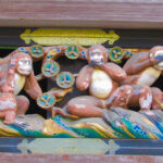 The three wise monkeys (sanzaru) at Tōshō-gū Shrine remind us to "see no evil, hear no evil, speak no evil"