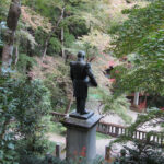 A statue of Heihachirō Tōgō looks down over the park named for him. Tōgō is one of Japan's greatest naval heroes.