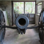 A Russian-made cannon is one of the relics from the Russo-Japanese War on display in Togo Park