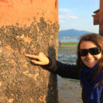 Making a wish at the Great Torii