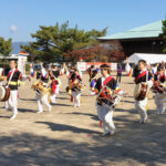 A Korean-style dance group performed in Miyajima's center square