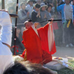 A monk overseas the Firewalking Ceremony at Daigan-ji Temple