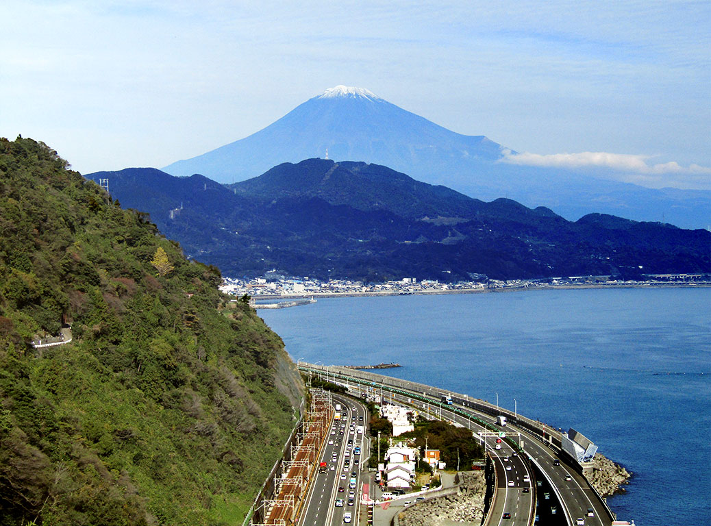 Mt. Fuji as seen from Satta Pass