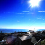 A view of Suruga Bay from the start of the trail to Satta Pass