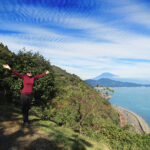 Mt. Fuji! Our first look at the grand mountain from Satta Pass