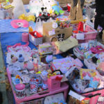 A very pink and Hello Kitty-heavy collection at the Yasukuni Shrine Flea Market