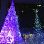 The elaborate illumination show at Caretta Shiodome