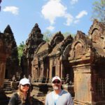 The gorgeous pink sandstone of Banteay Srei, dedicated to the Hindu god Shiva.