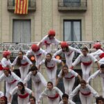 Els Falcons de Barcelona performing the Diada Castellera.