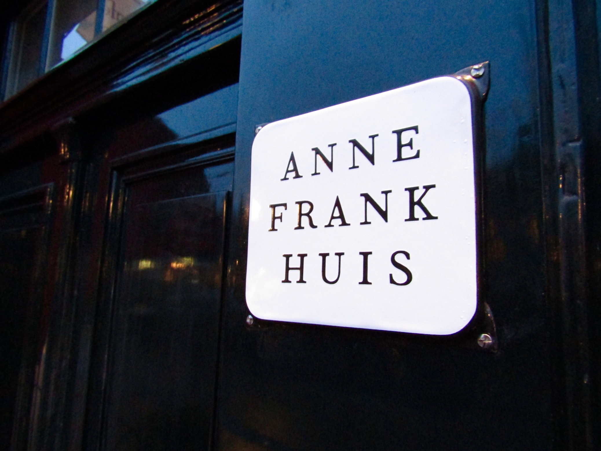 Front door of the Anne Frank Huis in Amsterdam.