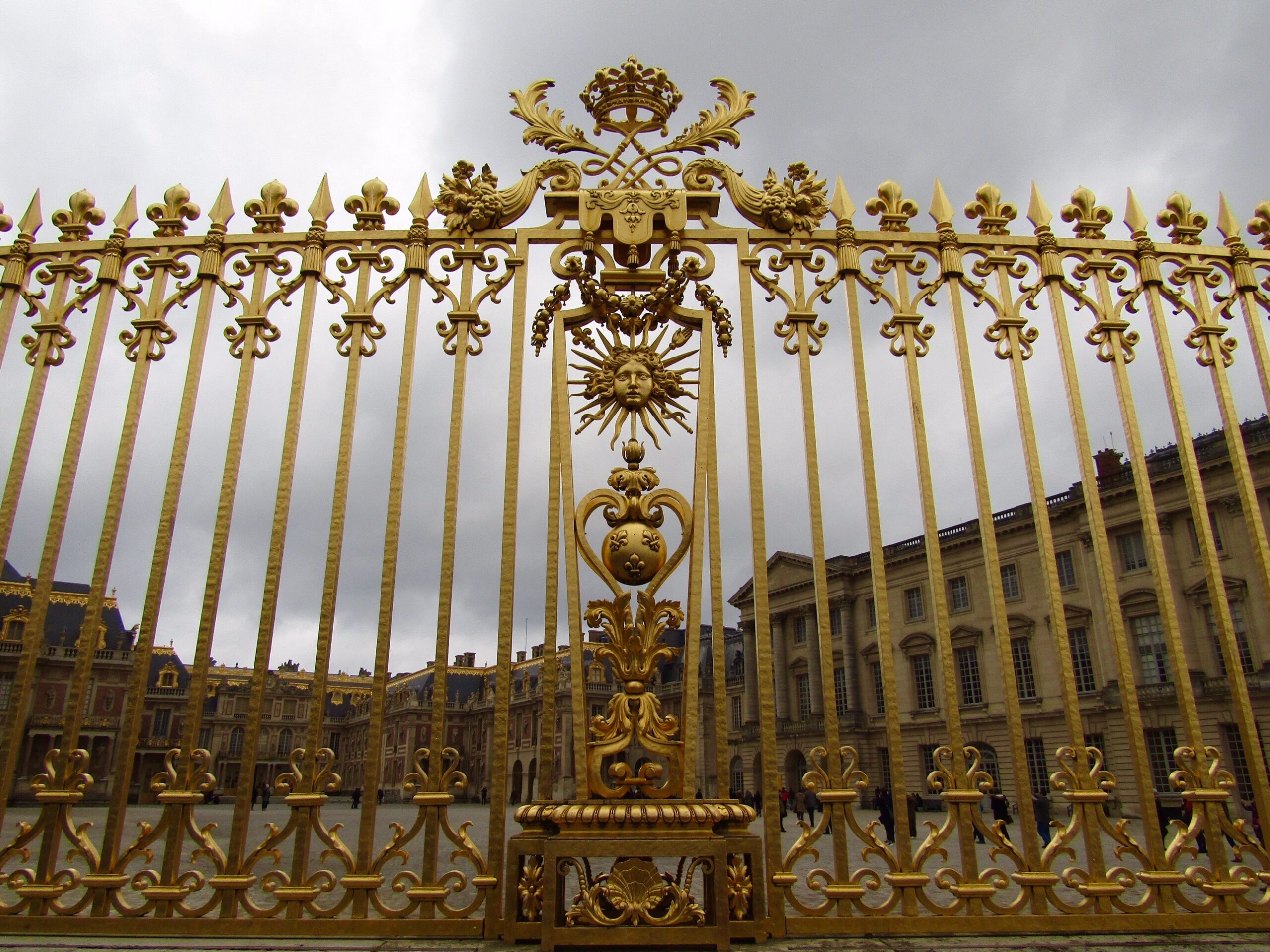 The outer gates at the Palace of Versailles