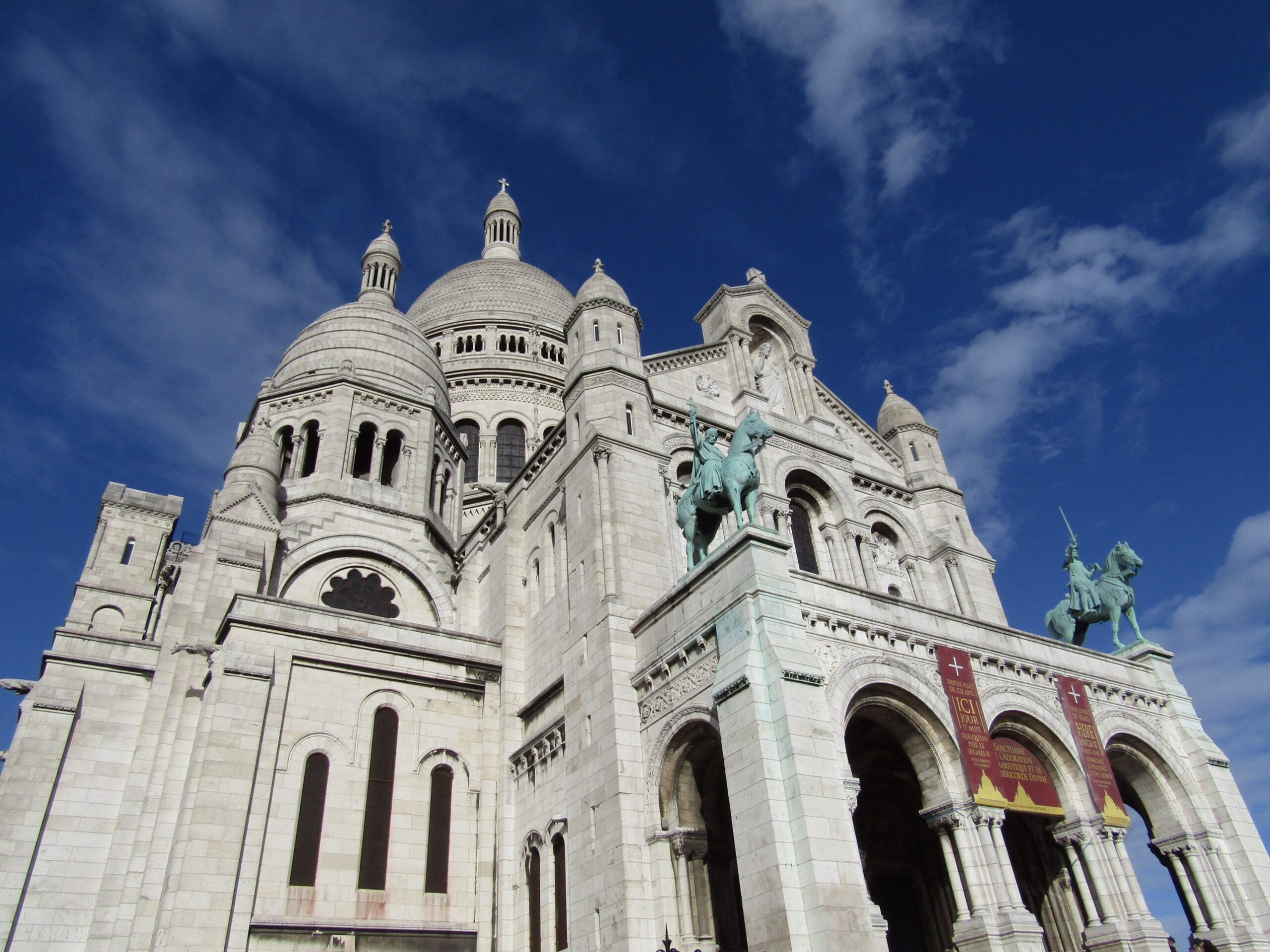 The Basilica of Sacré-Cœur, the highest point in Paris.