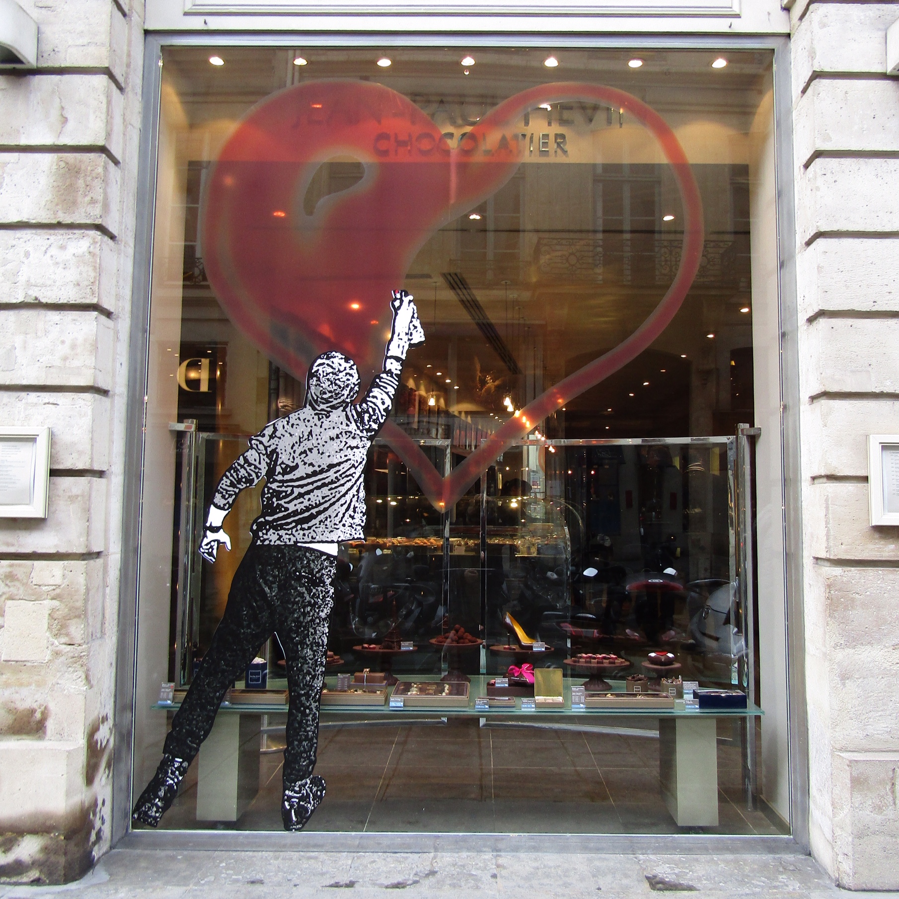 The window of Jean-Paul Hévin's shop in Paris.