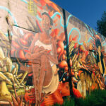 Part of a mural on the side of the Black United Fund of Oregon building. The 100-feet-long mural features iconic women of the civil rights movement, including Coretta Scott King, Ruby Bridges, Ruby Dee, Angela Davis and Maya Angelou.