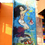 A mural of a mermaid on Alberta St. in NE Portland painted by local artist Pablo Garcia.