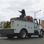 Smokey Bear catches a ride with the Oregon Department of Forestry during the 2016 Western Days Parade.