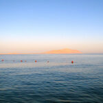 Tiran Island was visible from our resort.