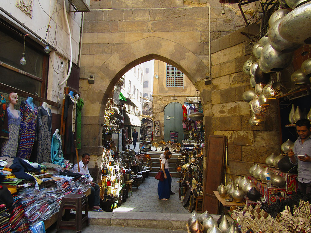 An alley of the Khan el Khalili market.