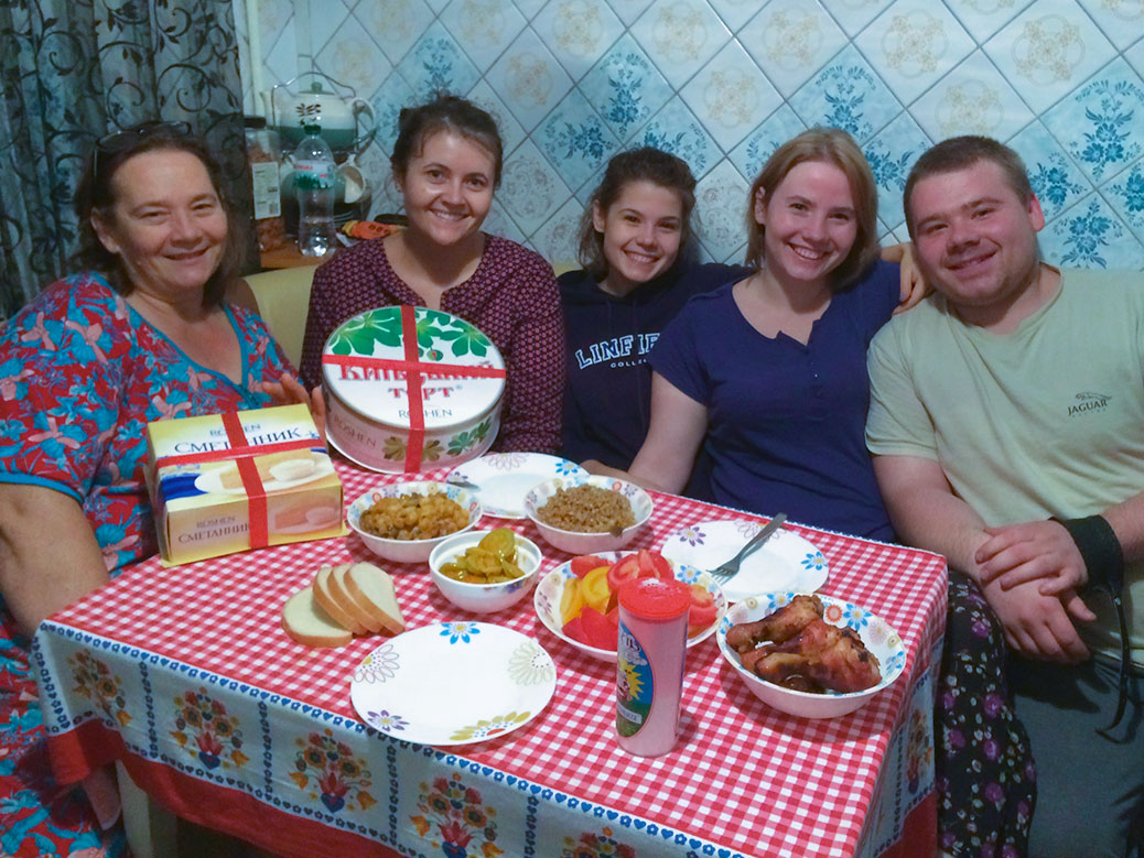 Family dinner in Ukraine.