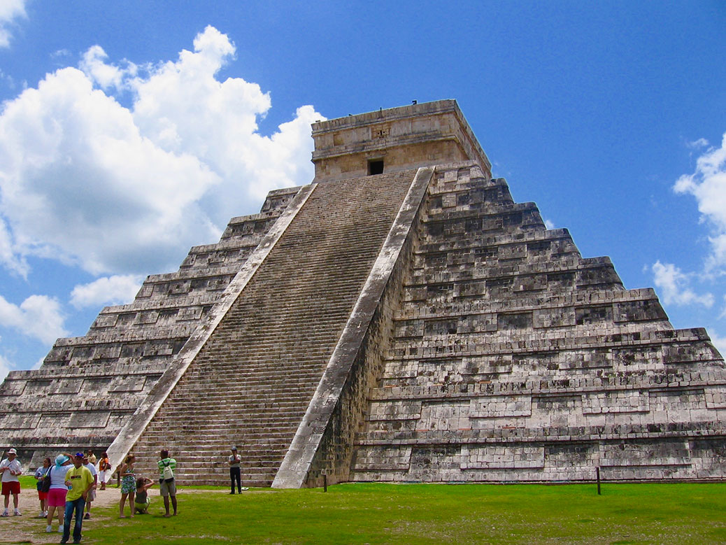 El Castillo (the castle) is the main step pyramid in Chichen Itza. No climbing allowed!