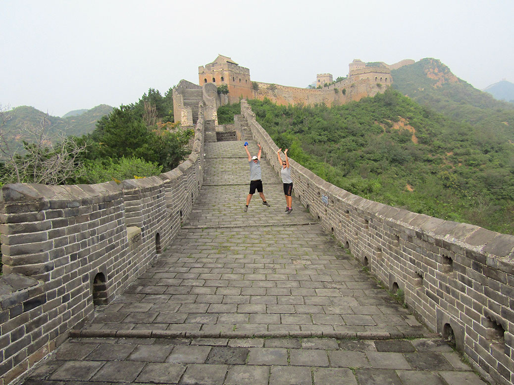 We were jumping for joy at the lack of tourists on this part of the wall!