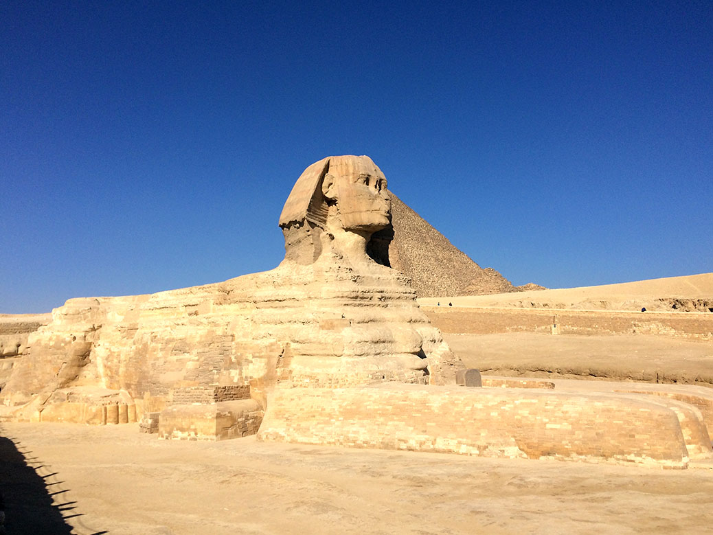 Cool view of the Sphinx's back and front lion 'paws.'