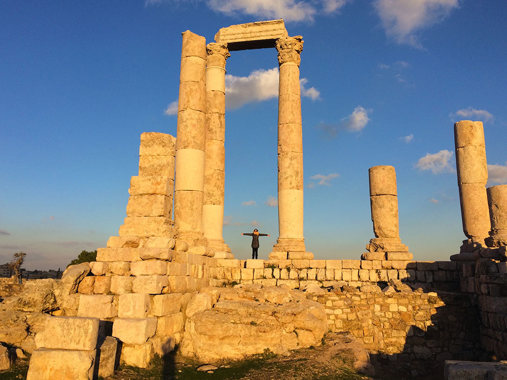 The Temple of Hercules at sunset.